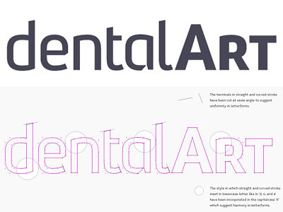 DentalArt Logotype Design custom custom lettering dentalart design lettering art logotype type