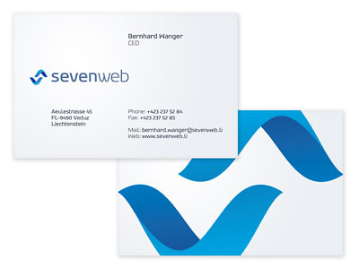 Sevenweb Logo Design business card custom type font logo design sevenweb