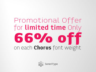 Chorus Font at 66% Off for limited time period Only chorus design font typeface