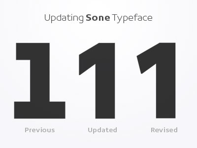 1Rev-Sone Typeface Update in Progress