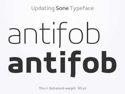 Weights - Sone Typeface Update in Progress