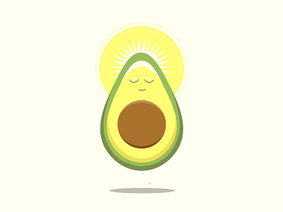Holy Avocado angel avocado food food illustration heaven illustration sticker vector