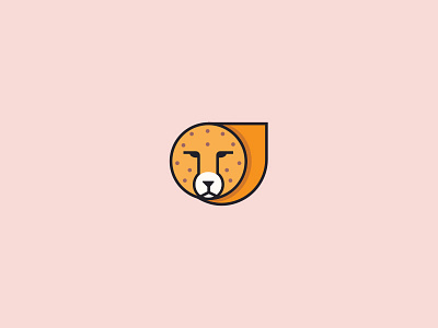 Leopard circle leopard logo mark stamp symbol
