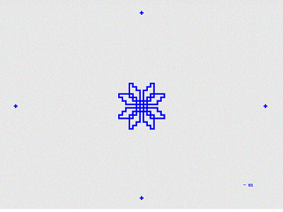Snowflakes abstract icon identity logo mark snowflakes symbol