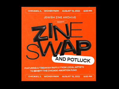 Zine Swap Promotion 3d design graphic design typography