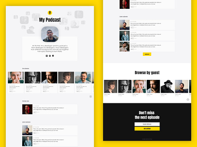 My Podcast design homepage landing page ui ux we web design web development xd