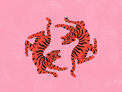 Tigers art brand brand identity branding design graphic design illustration illustration design print tiger tigers