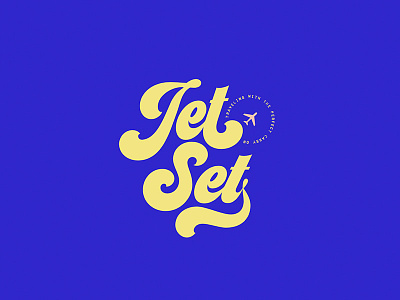 Jet Set Travel Kit airline travel kit brand identity branding deign logo packaging retro scripts travel kit vintage