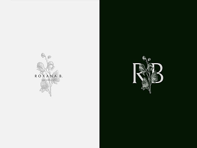 Roxana B. Photo Identity botanical brand identity branding letterform logo photography pictorial mark