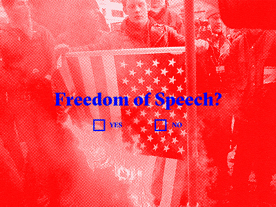 Freedom of Speech campaign freedom of speech photography politics typography