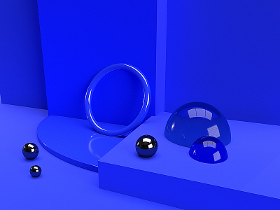 Experiments 01 3d 3d art 3d scene adobe dimension blue color design dimension graphic design objects scene styling