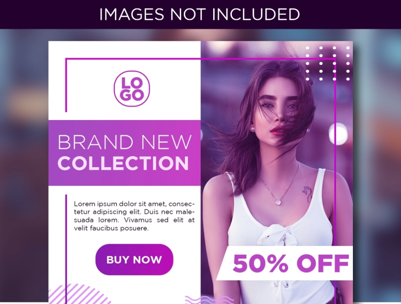 Purple Fashion Social Media Banner Template for Instagram by I Putu Edi ...