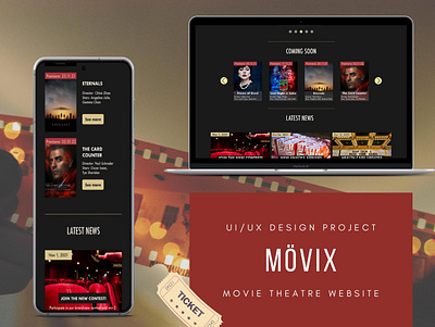 MÖVIX Cinema website app branding design ui ux website