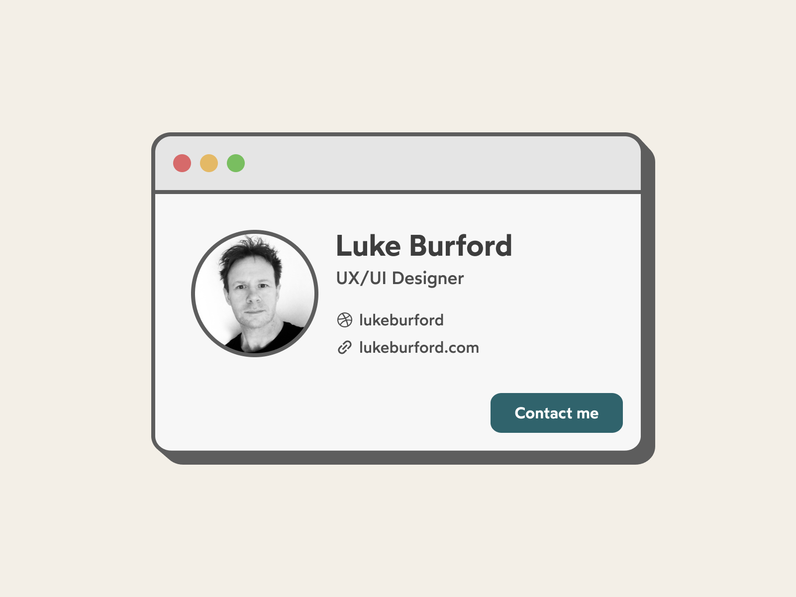 Contact Card by Luke Burford on Dribbble