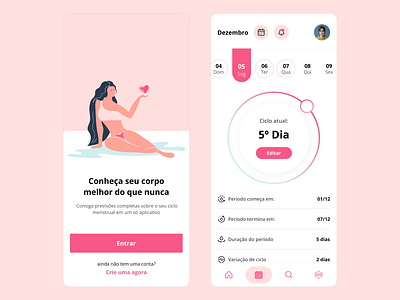 Period Tracker app female female health feminina health mobile mulher period tracker saude woman