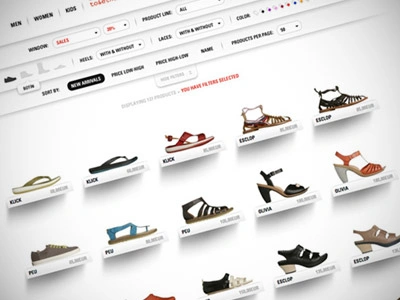 Camper Online Store eshop shoes ui ux website