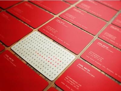 Creative Programmer Business card business card clean code corporate creative debug developer neat programmer red software typography