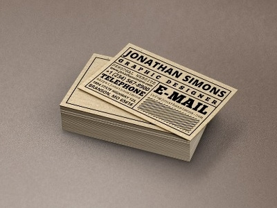 Cardboard Ticket Business Card By Nazdrag business card cardboard creative elegant minimalist original paper paperboard qr code smart texture ticket