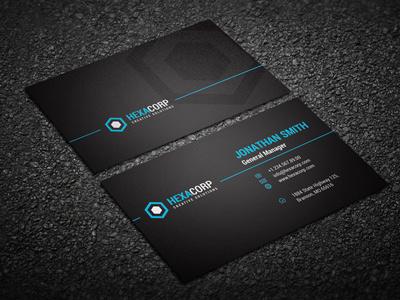 Simple Corporate Business Card business card clean corporate creative dark design personal quality simple template unique white