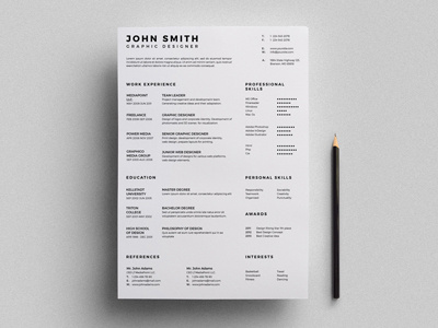 Simple Resume CV a4 clean custom cv doc elegant impresson job minimalist modern resume work