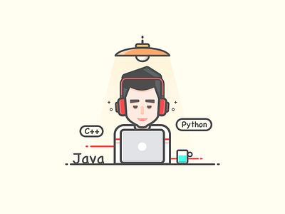 My colleague code engineer illustration it office work