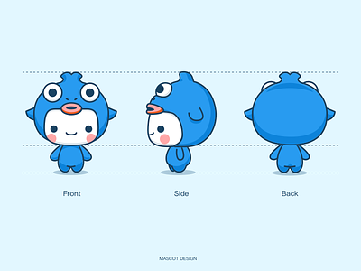 Mascot Design blue fish illustration mascot strange
