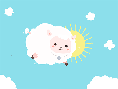 weather icon icon illustration lovely sheep sun sunny weather