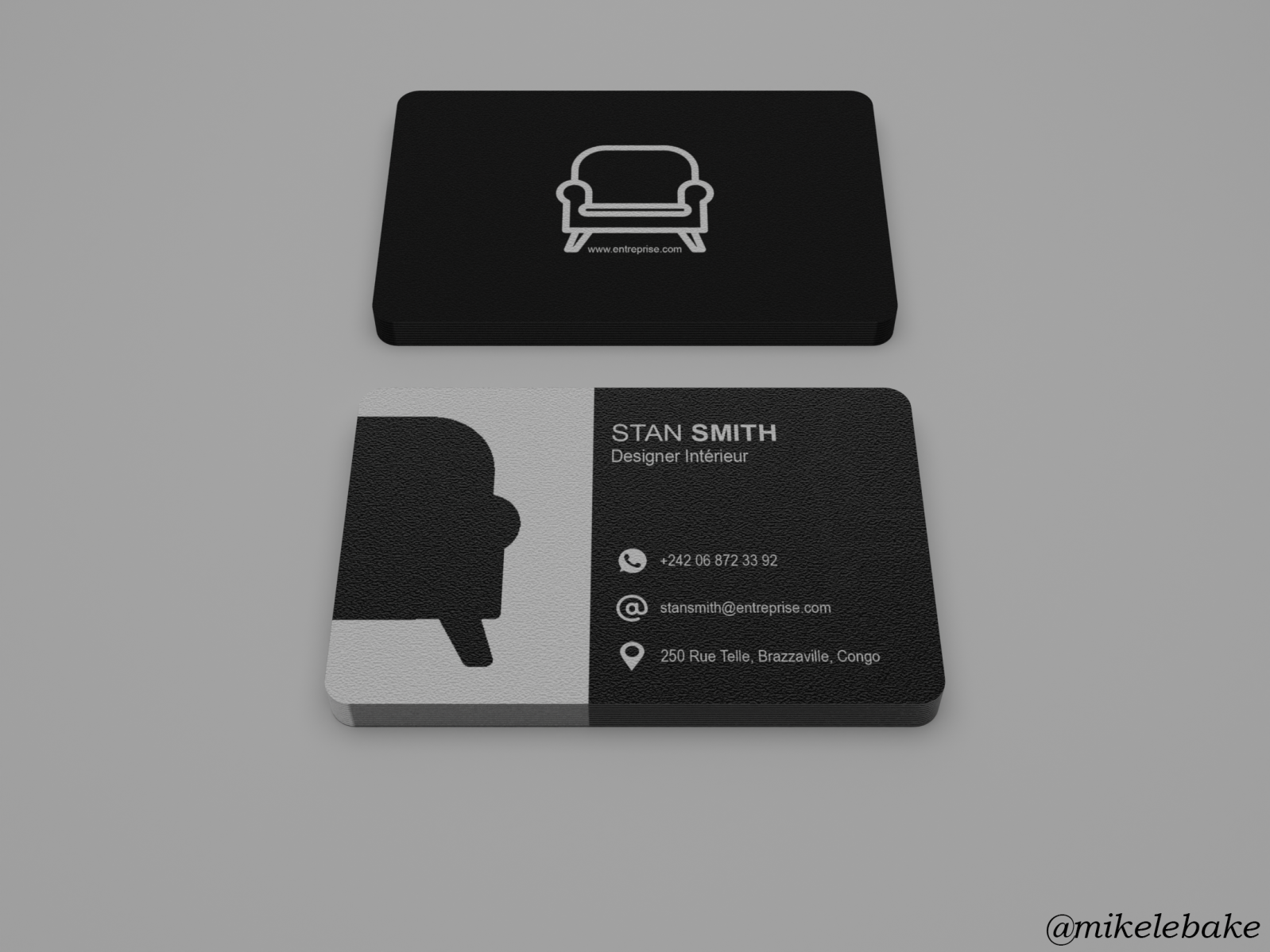 Mockup Carte De Visite Décoration Intérieure By Mike Lebake On Dribbble