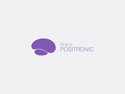 Brains Positronic - Logo Design blog brain branding graphics design illustration logo violet