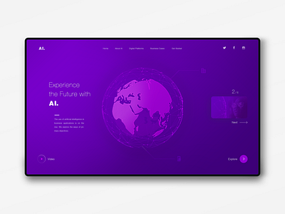 Web Design 2019 - #1 2019 design desktop gradient landing page ui ux violet web web design website work