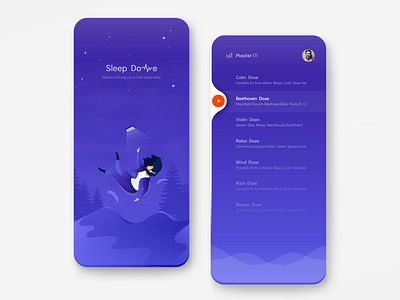 Mob Application Design 2019 - #4 2019 app app design design gradient mobile mobile app music player ui ux violet work