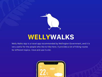 Redesign Welly Walks app graphic illustration logo ui vector