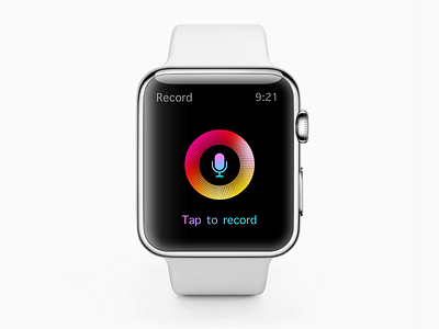 Apple Watch | Voice Rcording App Concept animation app apple apple design apple watch clean concept concept design design interface ios minimal ui ux