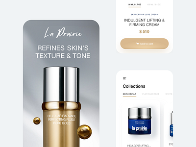 La Prairie Mobile App Design Concept - Skincare Brand
