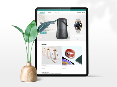 Croma Online Store 2020 trend abstract branding clean color concept creative design dribbble best shot ecommerce electronics minimal online store shopping simple typography ui ux web white
