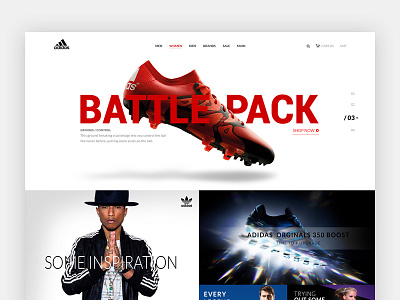 Adidas Shop Redesign Concept adidas branding clean concept e commerce flat redesign shop ui ux web