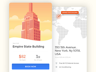 Hey, Dribbble! app booking cards clean concept hotel minimal mobile reservation ui ux web design