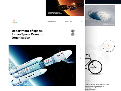ISRO Website Redesign Concept animation clean concept design desktop digital flat grid india interaction interface minimal redesign rocket space ui ux web website
