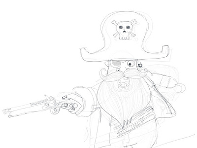 Pirate-sketch design graphic design illustration
