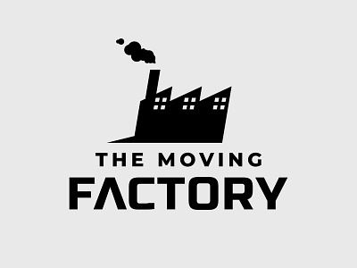 moving factory branding brandlogo creative design dou doublemeaning factory graphic design illustration logo moden moving vector