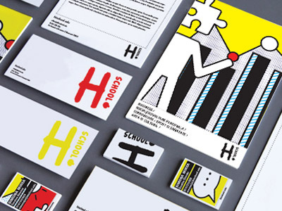 HiSchool branding design hischool illustration school stationary