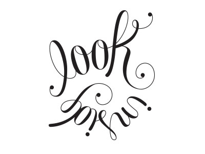 Look inside design graphic handdrawing inside lettering look tshirt typography