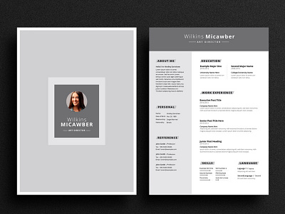 Creatives Resume & Cover Letter Layout clean cover creative curriculum graphic design letter resume