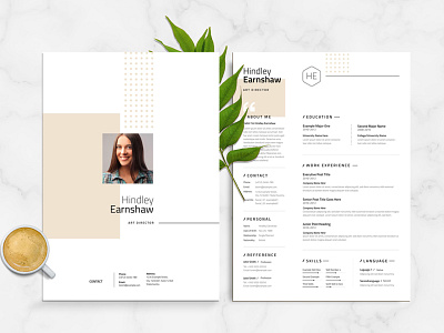 Clean And Simple Resume Layout With Golden Accent a4 clean creative curriculum cv design portfolio simple vitae