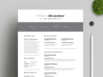Black White Creatie Resume And CV Design Layout bankers clean creative cv doctors resume template