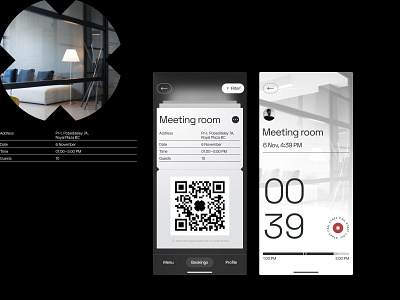 Startup Space & Business Lounge Mobile App | Bookings app app design application business clean coworking design grid hookah lounge minimal mobile office restaurant startup swiss ui work