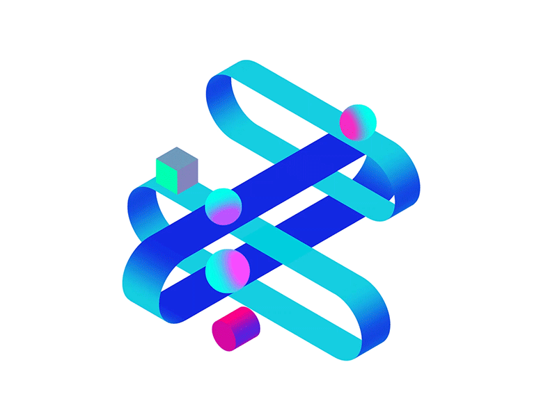 AdMore | Blockchain illustration animation gradient illustration invisionstudio isometric