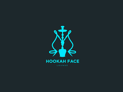 HOOKAH FACE Lounge graphicdesign hookah hookahlogo logo logodesign negativespace negativespacelogo shisha shishalogo