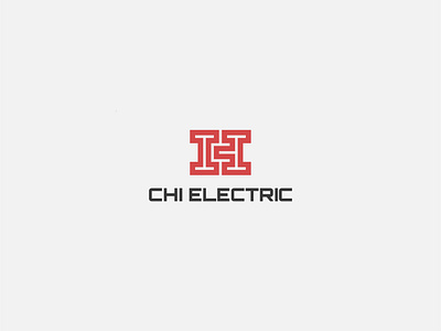 CHI Electric design art electric heavy lifting industrial industrial logo