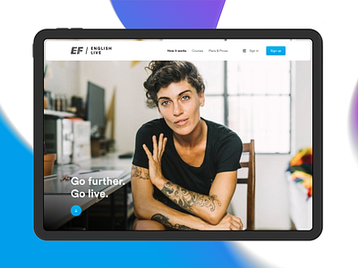EF English Live (D) app branding design illustration logo mobile ui ui ux vector web